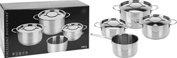 Excellent Houseware batterie de cuisine inox 7 pièces argent - casseroles