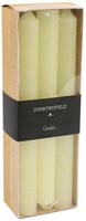 Countryfield bougies de table lot de 6 crème 20cm - bougies élégantes