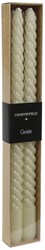 Countryfield bougies de table Twirly 30cm lot de 2 - bougies crème
