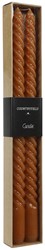 Countryfield bougies torsadées dîner 2 pièces ambre 30cm - bougies élégantes