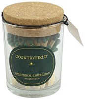 Countryfield allumettes vertes 100 pièces - bocal en verre écologique