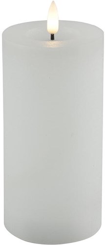 Countryfield bougie LED pilier rustique blanche 15cm - éclairage d'ambiance