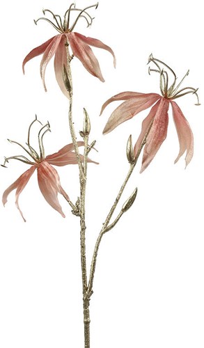 Countryfield fleur artificielle Gloriosa rose 61cm décoration