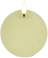 Countryfield bougie boule LED - éclairage d'ambiance 8x8x9,5cm crème