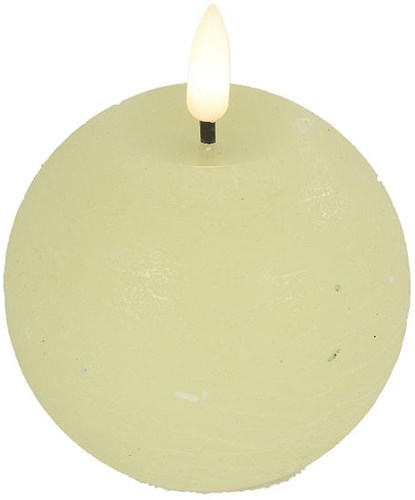 Countryfield bougie boule LED - éclairage d'ambiance 8x8x9,5cm crème