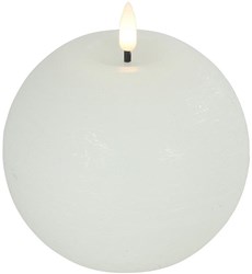 Countryfield bougie boule LED blanche 12x12x12,5cm - effet bougie réaliste