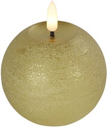 Countryfield bougie boule LED or S 8x8x9,5cm - éclairage d'ambiance