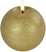 Countryfield bougie boule LED or - éclairage d'ambiance 10x10x11cm