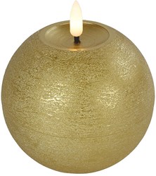 Countryfield bougie boule LED or - éclairage d'ambiance 10x10x11cm