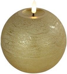 Countryfield bougie boule LED or - éclairage d'ambiance 12x12x12,5cm