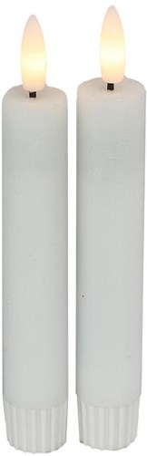 Countryfield bougies LED de table blanches 15cm 2 pièces - éclairage d'ambiance