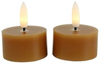 Countryfield bougie chauffe-plat LED jouet rustique 4cm 2 pièces ambre décoration