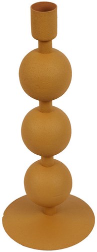 Countryfield bougeoir décoration 3x boule Rana L orange 25cm