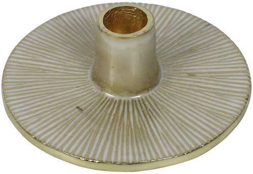 Countryfield bougeoir jouet décoration blanc or 14x14x4cm carton