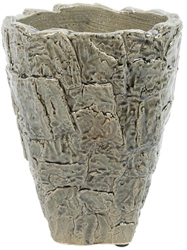 Countryfield vase gris moderne décoration céramique 21,5x28cm