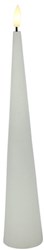 Countryfield bougie LED cône jouet rustique blanc 29,5cm décoration