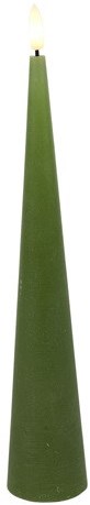 Countryfield bougie LED cône jouet rustique vert 29,5cm décoratif