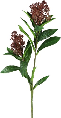 Countryfield fleur artificielle Skimmia rouge 72cm tige décorative