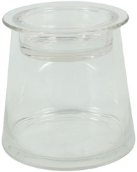 Countryfield bougeoir en verre Hanny - pot décoratif avec couvercle 14x14x13,5cm