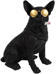 Countryfield chien bulldog jouet noir décoration H43,5cm