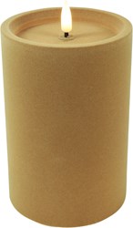 Cilgro bougie LED pilier décoration marron 10x10x15cm ambiance velours