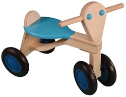 Van Dijk Toys vélo d'équilibre en bois de bouleau - Bleu clair