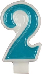 Bougie chiffre gâteau anniversaire 7cm assortie chiffre 2 fête