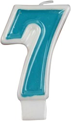 Bougie chiffre fête chiffre 7 bougie gâteau 7cm couleur assortie