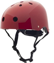 Coconuts casque vélo rouge style vintage - sécurité casque enfant Ruby Red plain