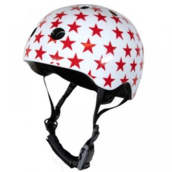 Coconuts casque vélo enfant multicolore réglable sécurité White with red stars