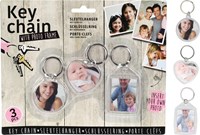 Alco porte-clés transparent photo set 3 pièces cadeau