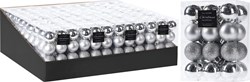 Boules de Noël incassables argent 3 cm 24 pièces décoration sapin