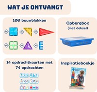Coblo jouet tuiles magnétiques Classic boîte d'école 100 pièces-2