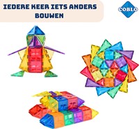 Coblo jouet tuiles magnétiques Classic boîte d'école 100 pièces-3