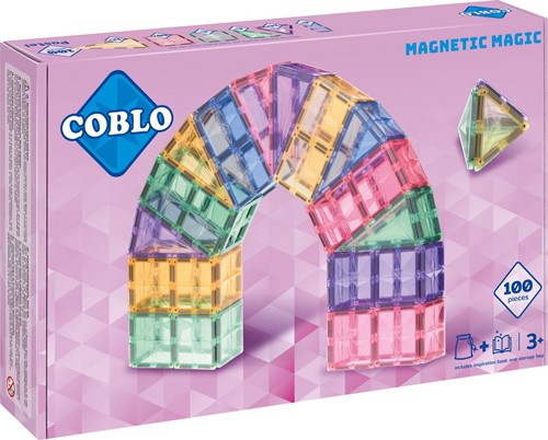 Coblo jouet tuiles magnétiques Pastel 100 pièces