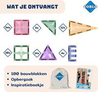 Coblo jouet tuiles magnétiques Pastel 100 pièces-2