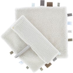 Snoozebaby Lingette Câlin Bio Pierre Beige - 25x25 cm