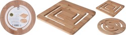 Sous-plat bambou bois 20x20cm accessoire cuisine durable
