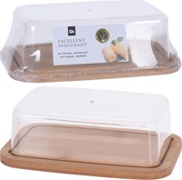 Excellent Houseware beurrier couvercle bambou transparent accessoire cuisine