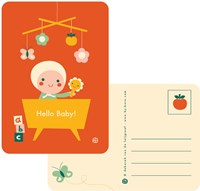 Bora Shop carte postale lit bébé - Carte Hello baby