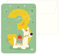 Bora Shop carte d'anniversaire alpaga avec enveloppe - set de cartes pour enfants