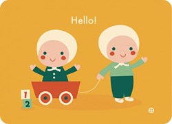 Bora Shop carte de naissance Hello baby-twins carte postale jumeaux