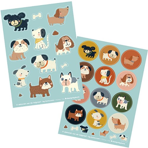Bora Shop feuilles d'autocollants Puppy Love 2 x A6 - set créatif