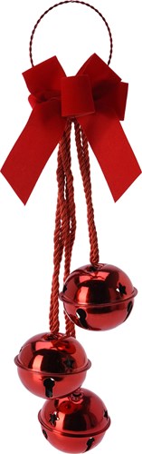 Porte-clochettes rouge décoration de Noël plastique 46cm