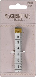 Mètre ruban blanc flexible 1,5 mètre pour loisirs et couture