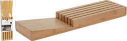 Bloc à couteaux en bambou porte-couteaux pour 5 couteaux cuisine multicolore
