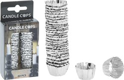 Adaptateurs pour bougies aluminium argenté lot de 60 - décoration bougeoirs