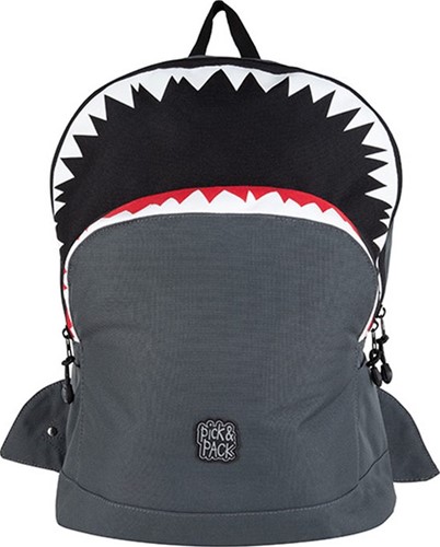 Pick & Pack Shark Shape Backpack M / Anthracite
