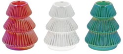 HBX natural living bougeoir sapin de Noël verre 8cm décoration Noël