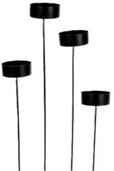 HBX natural living bougeoir noir métal Ø4,5cm design moderne